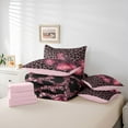 thumbnail image 6 of Manfei Gradient Pink Butterfly 7-Piece Twin Bedding Sets for Teens Children Female,Leopard Print Bedding Comforter Set,Bling Glitter Breathable Sheet Sets,Luxury Bedroom Decor,Reversible, 6 of 8