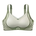 thumbnail image 2 of Audhol Women's Posy Full Coverage Bra, No Underwire Wireless Push-Up, Comfortable for Older Women, Light Green, 2 of 7