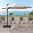 thumbnail image 2 of Noble House Durango 9.6' Outdoor Canopy Sunshade Umbrella in White, 2 of 12