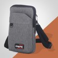 thumbnail image 4 of Bolso bandolera de lona vintage para hombre, de hombro informales, minicartera de varias capas, 4 of 5