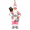 Pink and white Santa Claus with silver lanterns, variant on 11.8 in Sitting Santa Claus Figurine with Lantern and Gift Sack, Christmas Shelf Mantel Holiday Decor