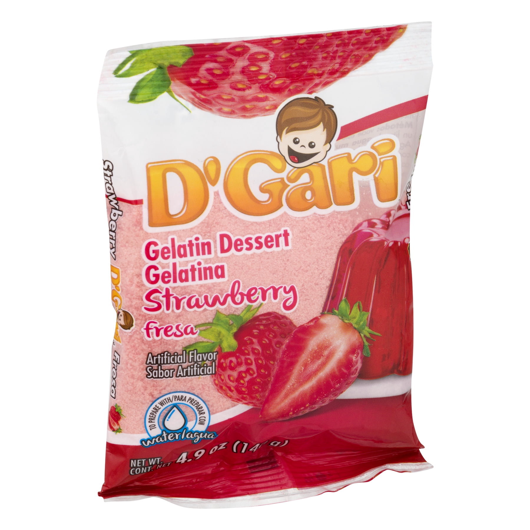 D'Gari Strawberry Gelatin Dessert, 4.9 oz