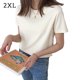 thumbnail image 1 of Camiseta de mujer Verano Cuello redondo Manga corta Color sólido Top informal, Albaricoque, XXL Monstrate AP001478-20B, 1 of 7
