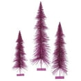 thumbnail image 1 of Vickerman 33337 - 24" 30" 36" Magenta Glitter Layered Tree Set Christmas Tree Set (L138410), 1 of 7