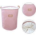 thumbnail image 4 of Collapsible Round Children/Kids Laundry Baskets with Handles for Bedroom (Pink), 4 of 5