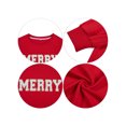 thumbnail image 5 of VILOVE Merry Christmas Sweatshirts for Women Merry Letter Print Long Sleeve Oversized Pullover Tops Red, 5 of 6