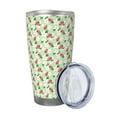 thumbnail image 2 of Rateoe Flower With Ladybug Printed Car Guy Gifts for Men Women Tumbler - 20oz/590ml Double Wall Vacuum Insulated Stainless Steel Travel Tumbler Cups with Lid & Straw-Without Straw, 2 of 8