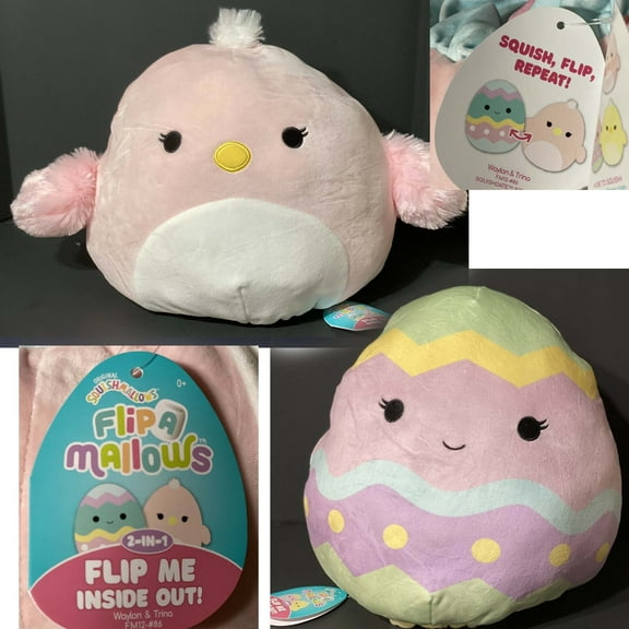 Squishmallows 12" Flip-a-Mallows Waylon and Trina Easter Egg