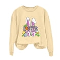 thumbnail image 2 of EGNMCR Easter T-Shirts Imprimés pour Femmes T-Shirts Graphiques Femmes T-Shirts pour Femmes Col Rond Easter Haut à Manches Longues Imprimé Chandails Femmes T-Shirts, 2 of 5