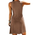 thumbnail image 5 of Sleeveless V-Neck Cross Knot Slim Fit A-Line Casual Dress, 5 of 5
