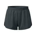 thumbnail image 4 of Hurxie Athletic Shorts for Women 3" - High Waisted Quick Dry for Running Workout Gym Track with Pocket Dark Gray,2XL, 4 of 7