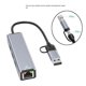 thumbnail image 4 of Tarjeta de Red con Cable USB Tarjeta de Red RJ45 de 100 Mbps Separador TYPE-C 3.0 Adaptador USB Ethernet HUB USB 3.0 Base Extendida, 4 of 10