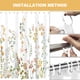 thumbnail image 3 of Cortina de Ducha Blanca Dznils con Estampado Floral Acuarela, Amarilla, 72" x 72", 3 of 14