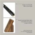 thumbnail image 4 of Martha Stewart 16 Piece Lockton High Carbon Stainless Steel Cutlery Kitchen Knife Block Set W/ABS Tripe Riveted Forged Handle Acacia Wood Block - Black W/Gold, 4 of 13