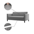 thumbnail image 3 of No. 918 Bellamy Modern Honeycomb Stretch Fit Elastic Loveseat Cover, Gray, 3 of 7