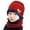 Wine Red, variant on 2Pcs/Set Kids Winter Knitted Hats and Scarf Set Warm Knit Beanie Hat Fleece Lining Circle Scarf for 5-14 Years Boys Girls