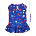 thumbnail image 3 of erdimoy Patriotic 4th of July Dog Dress, Red White Blue Star & Stripes Pet Outfit with Leash Ring for Small Dogs (Chihuahua, Yorkie, Teddy), 3 of 6