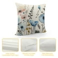 thumbnail image 4 of COMIO Brown Cream Grey Teal Floral Pillow Covers Watercolor Flower Lumbar Bed Pillow Cases Rustic Abstract Modern Throw Pillows Farmhouse Home Decor for Living Room Bedroom Bed Cushion, 4 of 5