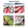 thumbnail image 7 of 4th of July RV Awning Sun Shade Screen 9'X15.3' American Flag Bald Eagle Mesh Sunscreen Poppy 250th Anniversary Awning Shade Screen with Zipper UV Blocker Completed Kits for RV Motorhome Camper, 7 of 7