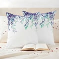 thumbnail image 3 of Purple Eucalyptus Leaf Pillow Covers 2 Pack Spring Vine Flower Plant Rustic Farm Colorful Pillowcase Waterproof Outdoor Throw Pillow Cover for Patio Garden Square Cushion 20”x20”, 3 of 9
