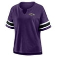 thumbnail image 2 of Women's Fanatics Purple Baltimore Ravens Plus Size Redzone Notch Neck T-Shirt, 2 of 3