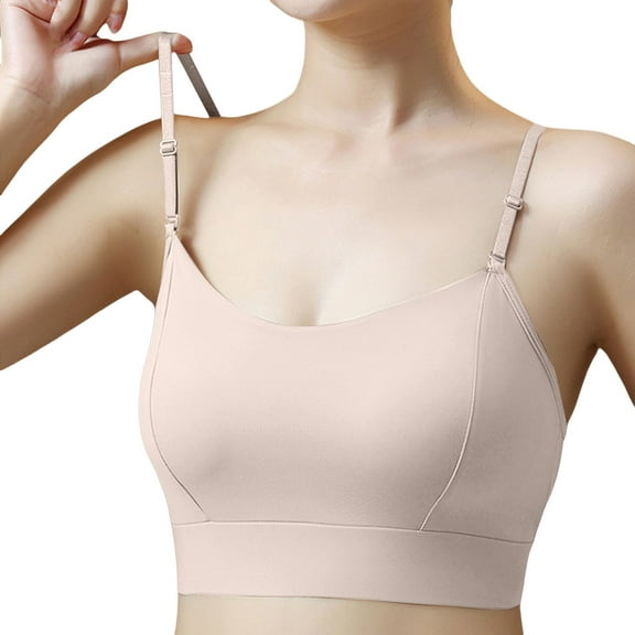 beishanbush Clothing 2025 Bra Under $5 Women's Comfortable Thin Silk Back Anti Sagging Sports Bra