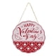 thumbnail image 1 of Letrero colgante de madera para el Día de San Valentín, decoración para ventana de compromiso Redondo, 1 of 9