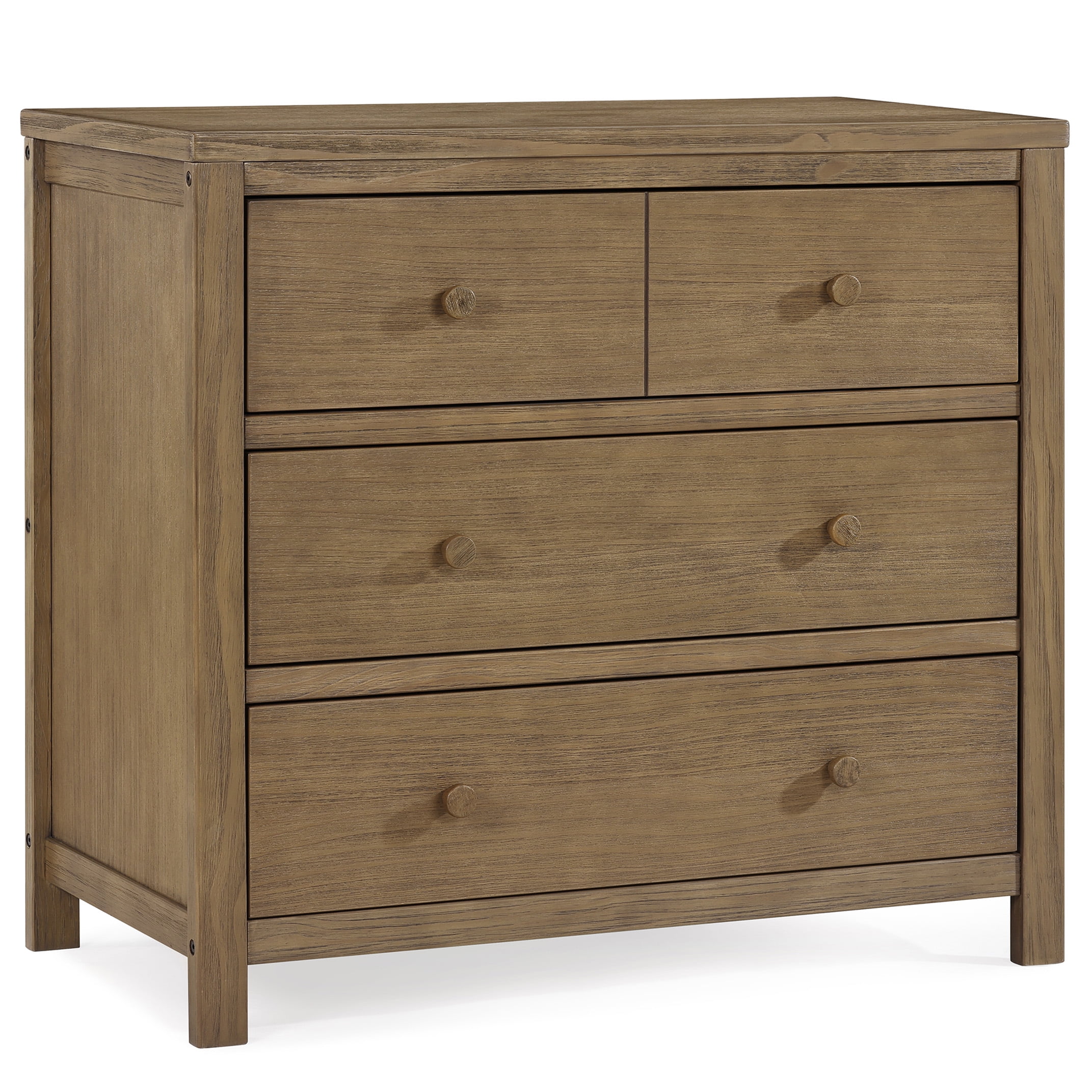 Delta Children Cambridge 3 Drawer Dresser with Interlocking Drawers, Rustic Acorn