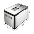 thumbnail image 2 of KFFKFF Bread Crafting Device, Multifunctional 19-Program 2LB Dough Mechanism, Ceramic Coated Pan Auto Bread Creator with Gluten-Free Option, Whole Grain Bread Production, Electronic, Configurable, 2 of 9