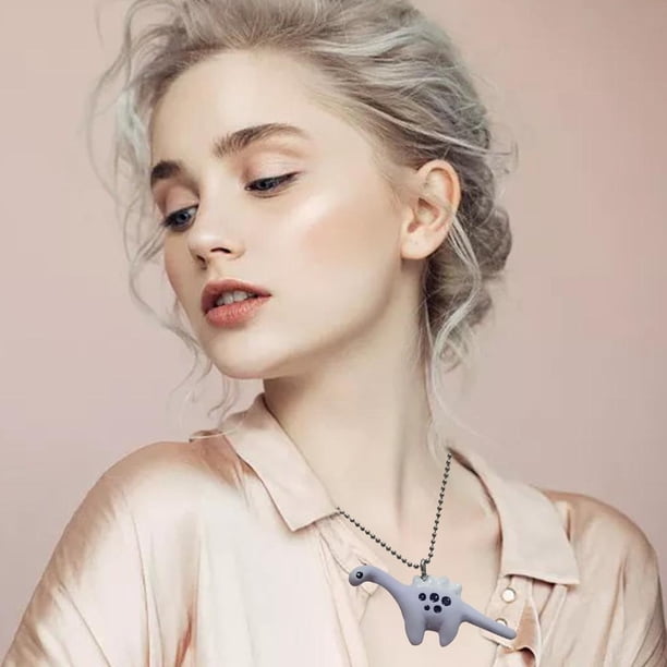 Pendientes bonitos de aleación perfecl versión coreana moda Mini dinosaurio mascota de dibujos animados para mujer Collar de dinosaurio