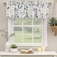 thumbnail image 3 of Blue Botanical Valances for Windows, Farmhouse Spring Summer Plant Light Filtering Kitchen Curtains, Rod Pocket Window Valance Curtains for Living Room Bedroom, 42" W x 18" L, 2 Panels, 3 of 9