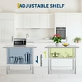 thumbnail image 3 of GloryStar Stainless Steel Table for Prep & Work, 2-Tier Shelf NSF Commercial Metal Worktable Adjustable Height & Leveling Feet, Extra Strength Kitchen Storage Rack for Restaurant Warehouse, 3 of 9