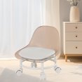 thumbnail image 4 of Low Rolling Stool with Back Support,360° Rotating Rolling Stool,Swivel Chair Stool with BackRest,Multifunctional Chair for Home Cleaning,Sport,Yoga,Garage and Salon（White）, 4 of 8
