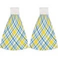 thumbnail image 2 of 1 Pcs Hanging Towels, Dish Towels Bright Tartan Plaid Absorbent Hand Towels with Hanging Loop Washcloth for Bathroom Kitchen, 2 of 5
