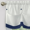 thumbnail image 3 of Achim Lana Indoor Polyester Light Filtering Solid Tier & Valance, Navy, 58-in W x 24-in L, 3 of 4