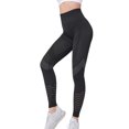 thumbnail image 3 of Las mujeres hacen ejercicio con pantalones de yoga de cintura alta y pantalones de yoga de ejercicio, corren y montan con M negra todos los días., 3 of 10