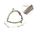 thumbnail image 2 of Unique Bargains Metal Purse Frames, 3.3' 6Pack Kiss Lock Clasp Frame for Coin Bag Sewing DIY, Bronze, 2 of 6