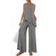 thumbnail image 1 of Conjunto Lounge PRETTYGARDEN 2025 para Mujer Top sin Mangas y Pantalones de Pierna Ancha, 1 of 8