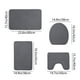 thumbnail image 3 of Juego de alfombras de baño de espuma de 4 piezas | Forro polar de terciopelo suave antideslizante | Absorbente de agua, Grueso, Lavable a máquina, Secado rápido | Gris, Caqui, Gris Oscuro, Azul,, 3 of 8