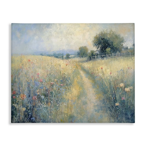 Stupell Industries Path Through Wildflower Field Canvas Wall Art design by LSR Creative Studio, 16 x 20