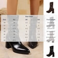 thumbnail image 3 of hopeusnice Ruched Block Heel Mid Calf Boot Square Toe Back Zipper Closure Casual Daily Boot Black 36, 3 of 9