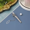thumbnail image 1 of TABLZONE 2 Pcs Pince à Cravate en Métal Porte-Cravate Style Business pour Occasions Formelles, 1 of 8