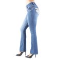thumbnail image 5 of Fashion2Love Women's Juniors Colombian Design Butt Lift Push Up Mid Waist Boot Leg Jeans, 5 of 9