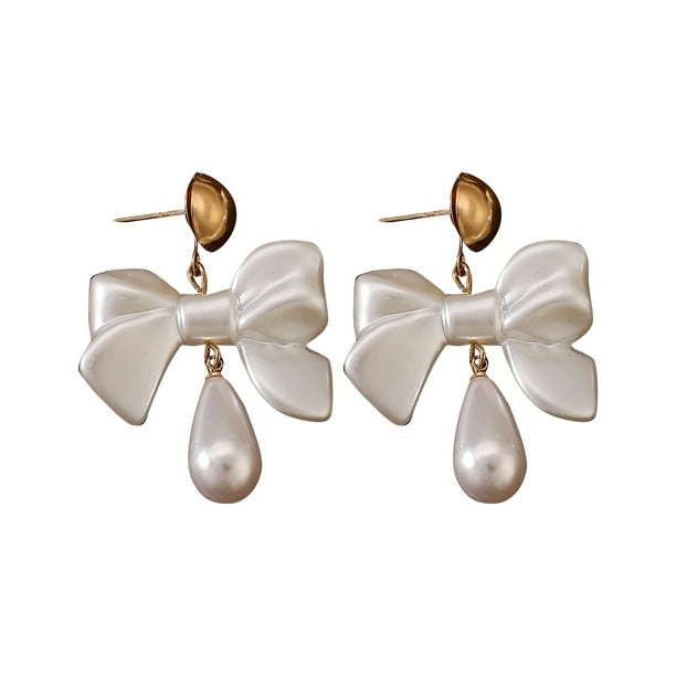 Pendientes retro franceses con perlas en forma de gota de agua para mujer, pendientes de alta gama, pendientes exagerados, pendientes con temperamento