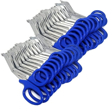 24/Pack Royal Blue Handle Trauma Shears 7.25" Stainless Steel Scissors for Paramedics, EMT, Nurses, Firefighters   More