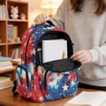 thumbnail image 5 of FKELYI 17 Inch School Backpack for Boys Spacious Book Bag with Multi Pockets Girls Schoolbag July 4th Star Tie-Dye Print Lightweight Travel Bags for Teen Children, 5 of 7