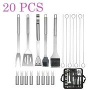 Donepart 20 Pcs BBQ Grill Tools Set in Storage Bag for Indoor, Outdoor, and Garden BBQs