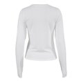 thumbnail image 3 of Gibobby Playera Termica Para Mujer Camiseta de manga larga para mujer, cuello redondo, ajustada, sexy, básica（Blanco， L), 3 of 5