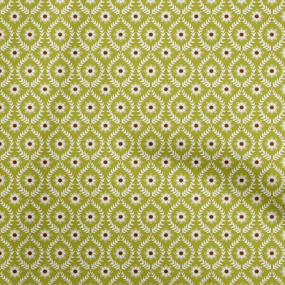 oneOone Cotton Poplin Light Green Fabric Asian Ikat Fabric For Sewing Printed Craft Fabric By The Yard 42 Inch Wide