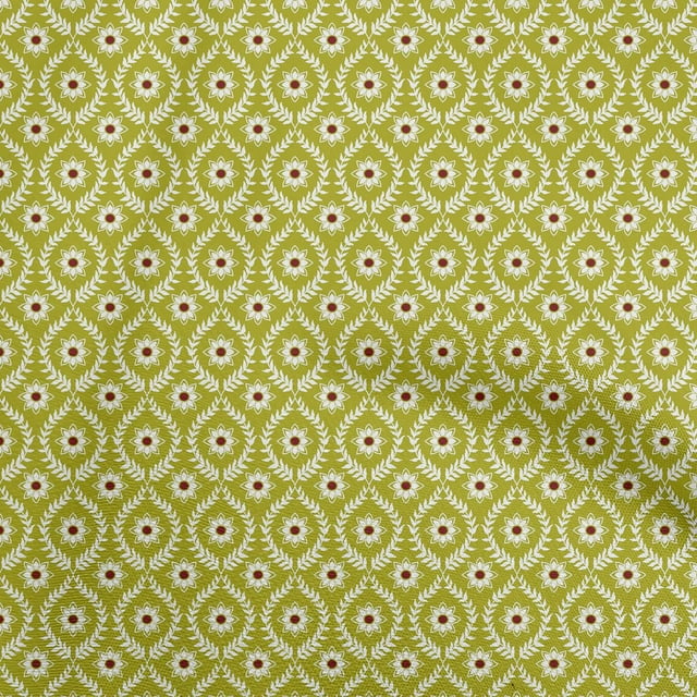 oneOone Silk Tabby Light Green Fabric Asian Ikat Craft Projects Decor Fabric Printed By The Yard 42 Inch Wide